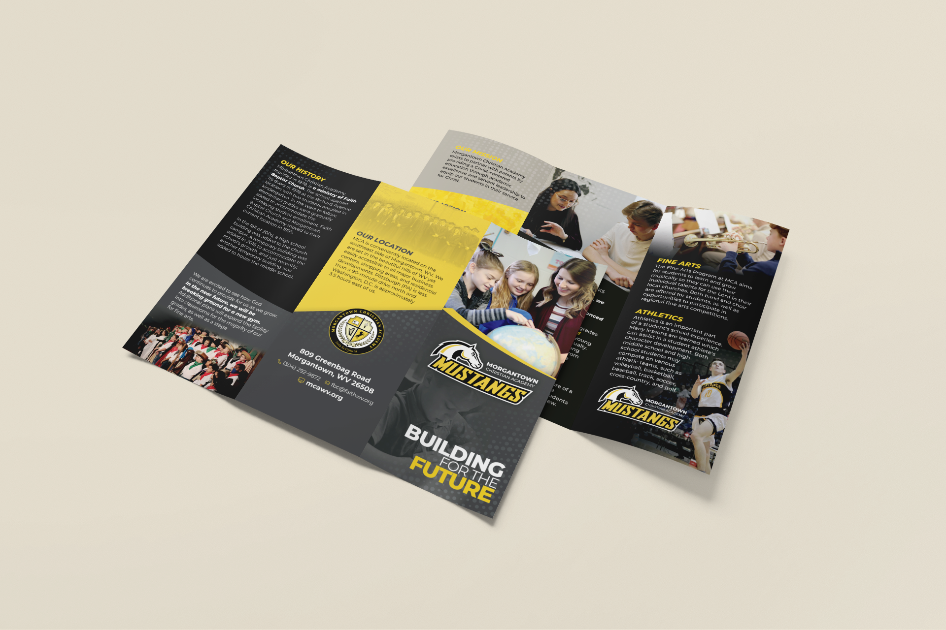 brochures, church, custom design