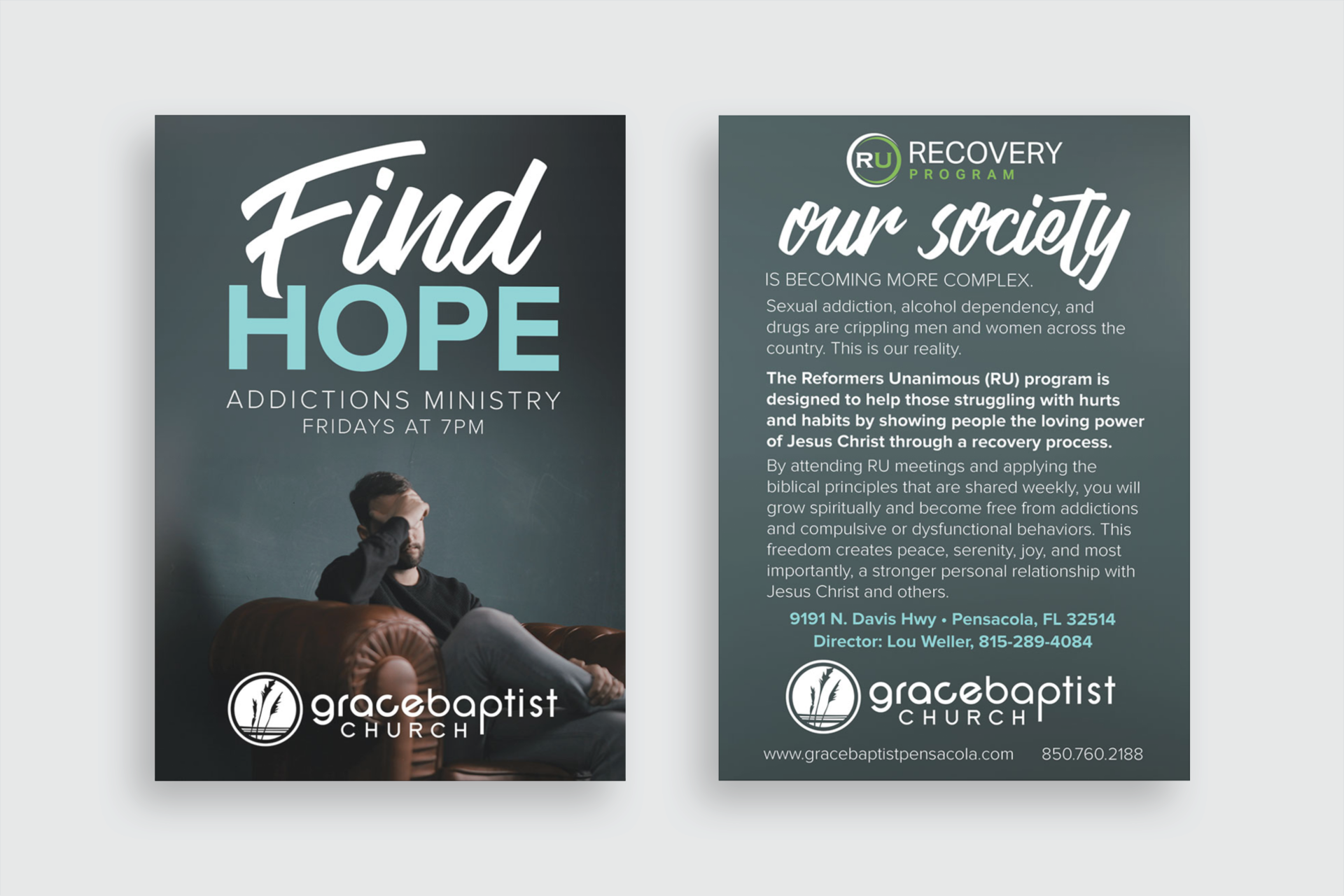 church invite, custom design