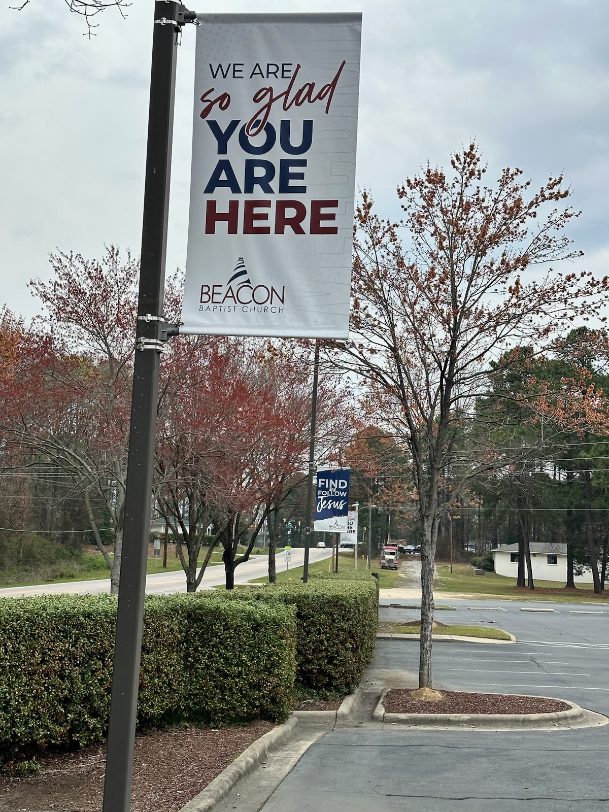 Church print, pole banners, custom design, Raleigh, North Carolina