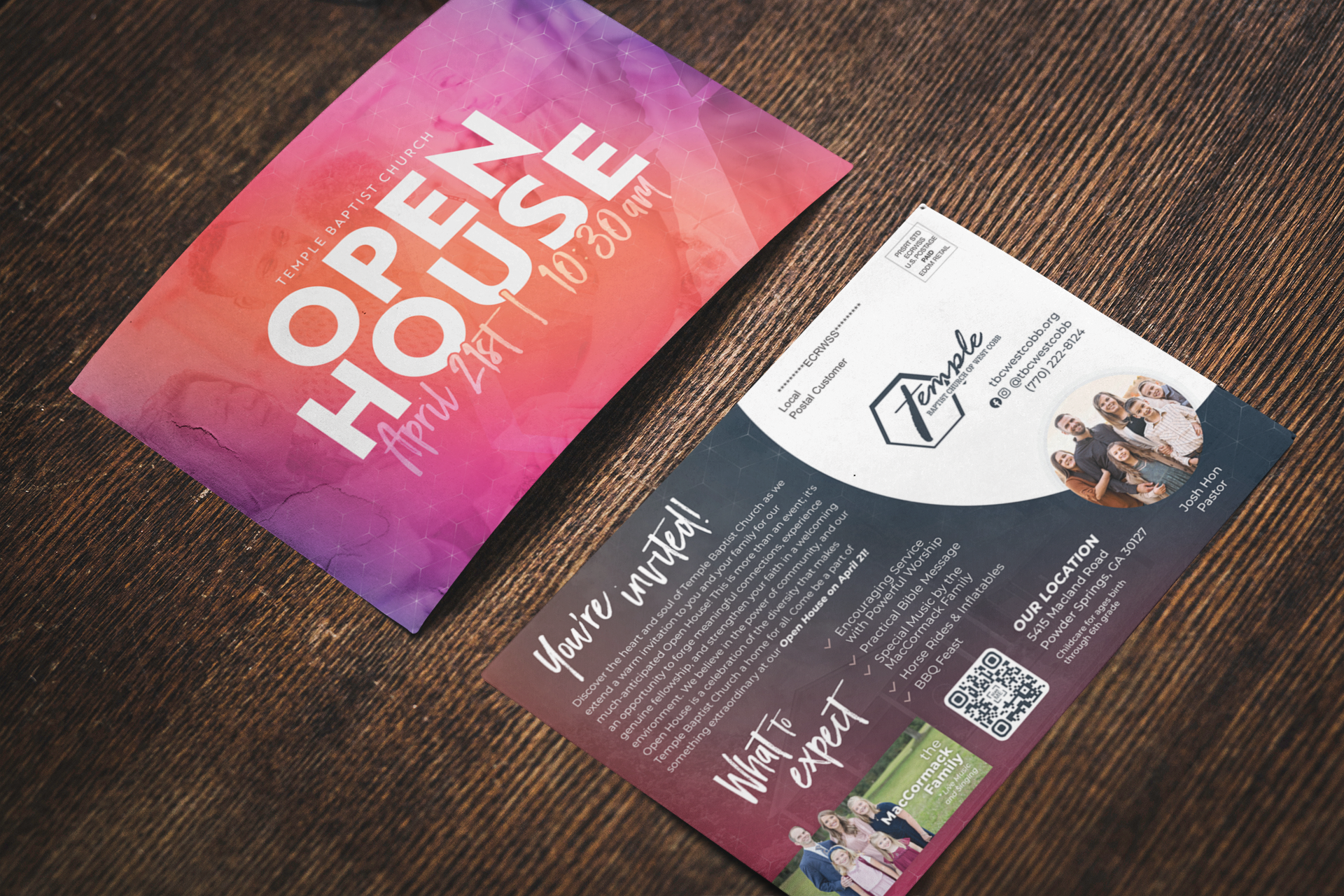 church printing, custom design, invite cards