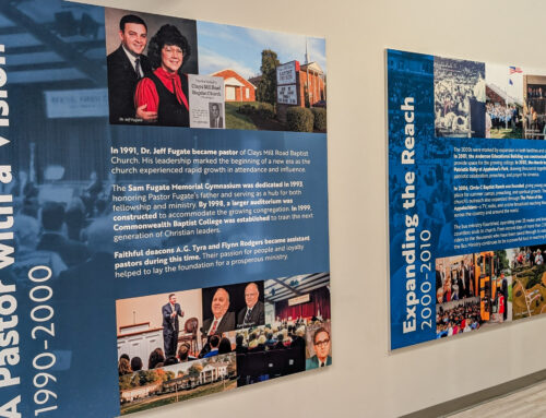 Clay’s Mill Baptist Church Timeline Wall
