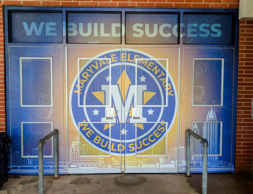 Maryvale Elementary Front Entrance Window & Pillar Wraps