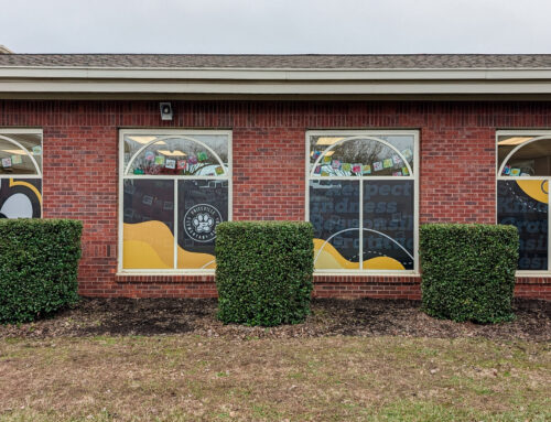Branded School Window Perfs | Priceville Elementary School