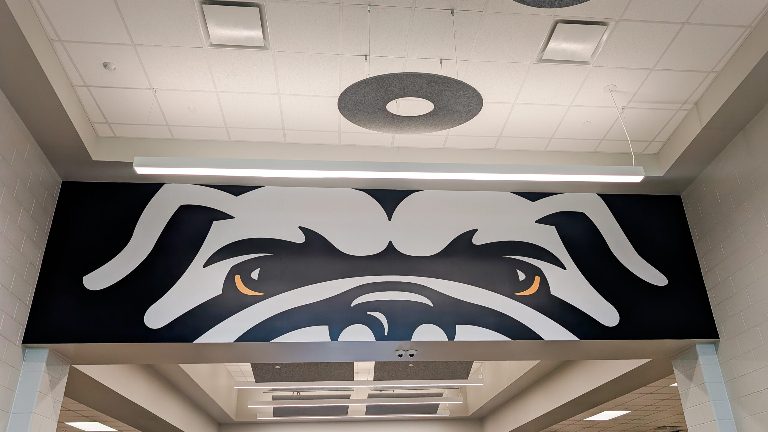 Priceville Junior High School interior branding and wall graphics