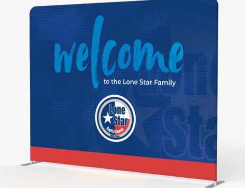 Lone Star Baptist Church Tension Fabric Welcome Backdrop Display