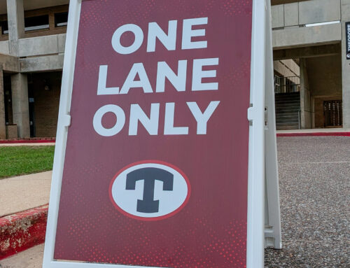 A-Frame Parking Lot Directional Signage | Theodore High School