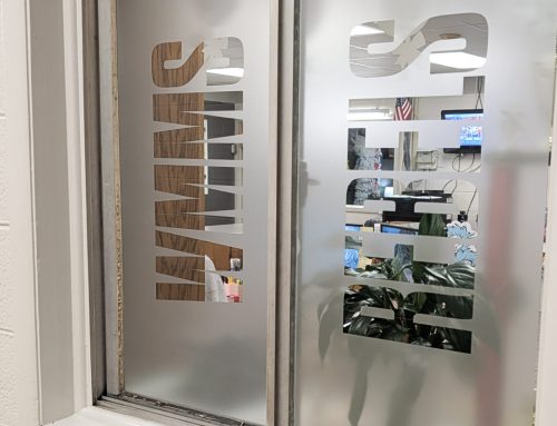 West Morgan Middle School Etched Glass Vinyl & SEG Displays | School Branding Project
