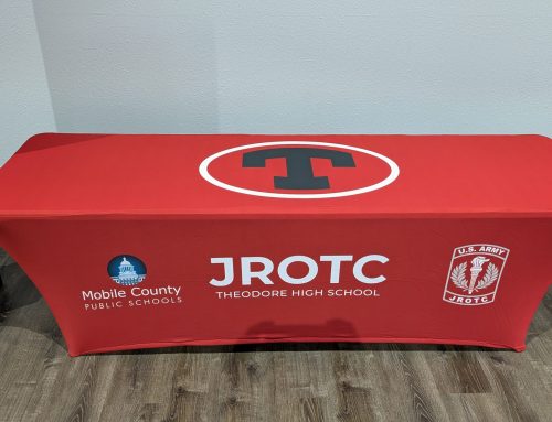 Custom JROTC Table Covers for Mobile County Public Schools